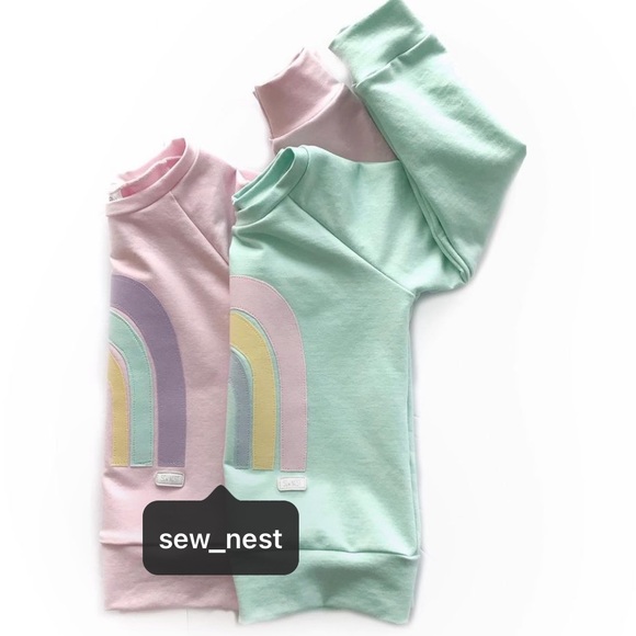 Ethically sewn made in Canada Rainbow Sweater - Picture 2 of 6